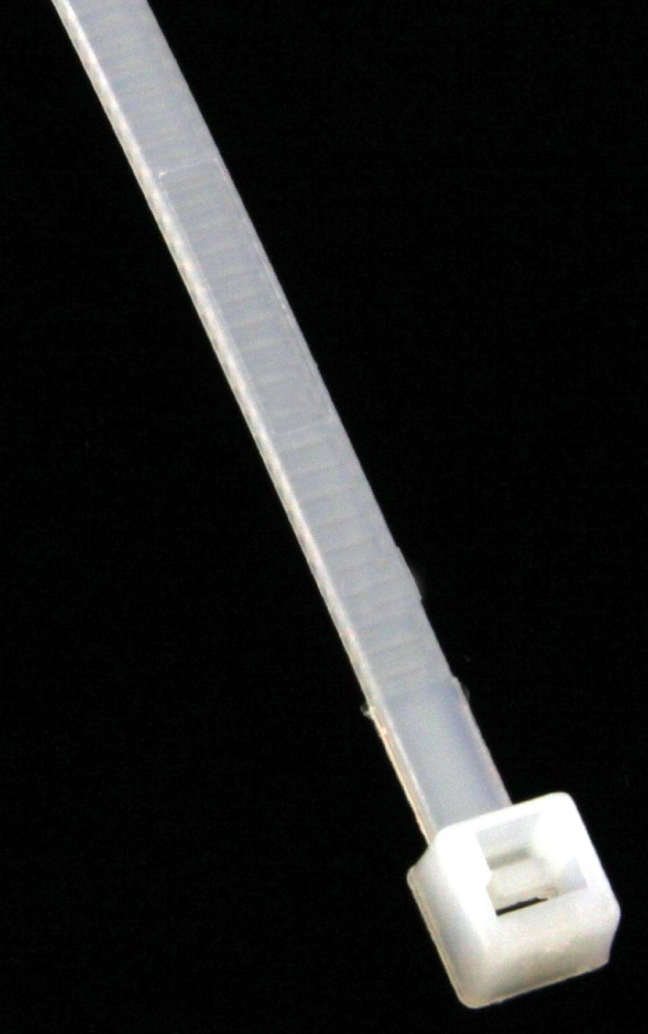 8', 18 lb. White Cable Ties - (pack of 100)