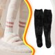 thumbnail image 5 of Qarigey 2 unids/set calcetines calentadores de piernas suaves y peludos para máxima comodidad talla única para todos los calcetines hasta el Medias, 5 of 6