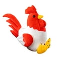 thumbnail image 3 of JWQFBC Chicken Plush Decor Comfortable Party Favors Realistic Adorable Ornament Chicken Red and White, 3 of 9