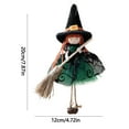 thumbnail image 3 of Yyuenw Halloween Hanging Decoration, Hangable Kitchen Witch Doll Ornament, Halloween Small Witch Figurine with Gauze Skirt, Sorceress Doll with Brooms for Room Door and Window Decoration, 3 of 4