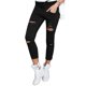 thumbnail image 1 of Pantalones pitillo, pantalones rotos de cintura alta para mujer, pantalones vaqueros ajustados rotos para mujer, diseño a prueba de futuro, 1 of 2