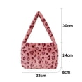thumbnail image 2 of Plush Underarm Bag Ladies Fluffy Shoulder Bag-pink, 2 of 5