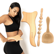 COZLOW 3-in-1 Deluxe Wood Therapy Tools for Body Shaping Set | Professional Wood Therapy Tools Kit