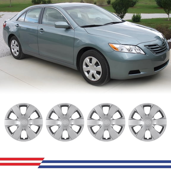 (4 Pack)16" Hubcaps Wheel Rims Cover for 2007-2011 Toyota Camry /2007-2011 Toyota Camry Hybrid Compatible with Steel Wheels Snap on Installation(16-inch,Lacquer)