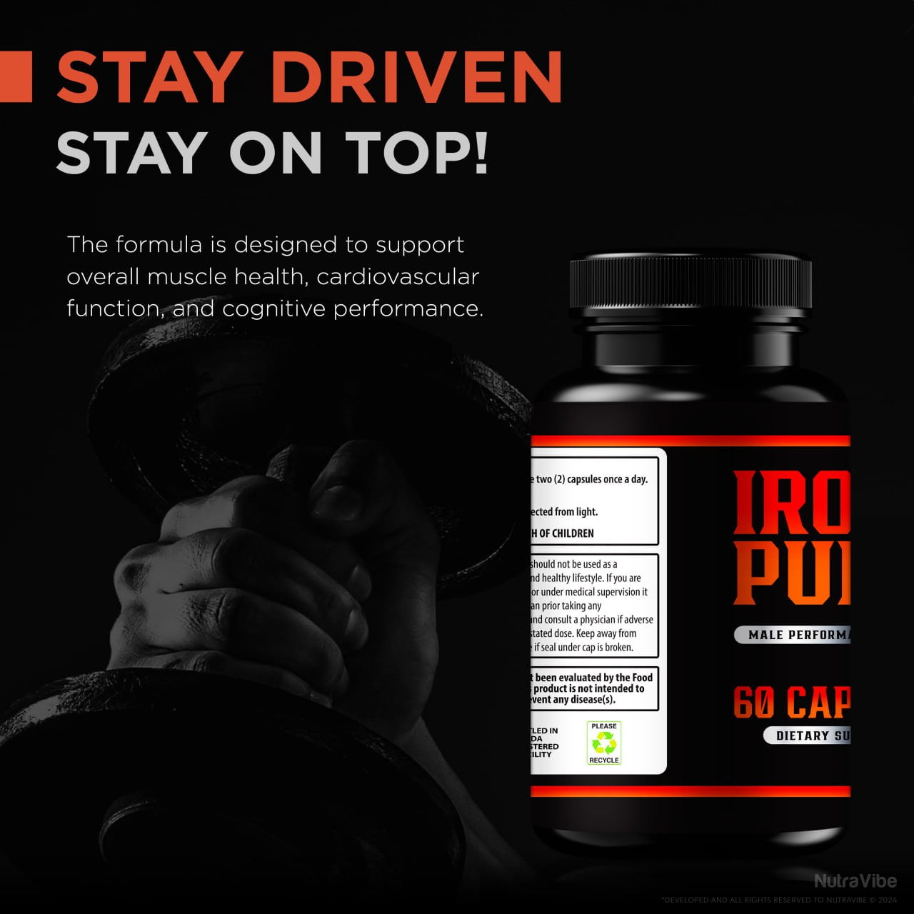 (3 Pack) Iron Pump Pills, Iron Pump Up Dietary Supplement, Complete Daily Formula for Wellness and Peak Performance, Advanced Formula Capsules, Iron Pump Reviews (180 Capsules)