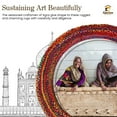 thumbnail image 3 of GRUHUM Handwoven 10'feet Jute Cotton Round Area Rug, Natural Multi Chindi Boho Colorful Rustic Vintage Soft Braided Reversible Bohemian Rug- Indoor Kitchen Bedroom Living Room 10'ft Circle, 3 of 9