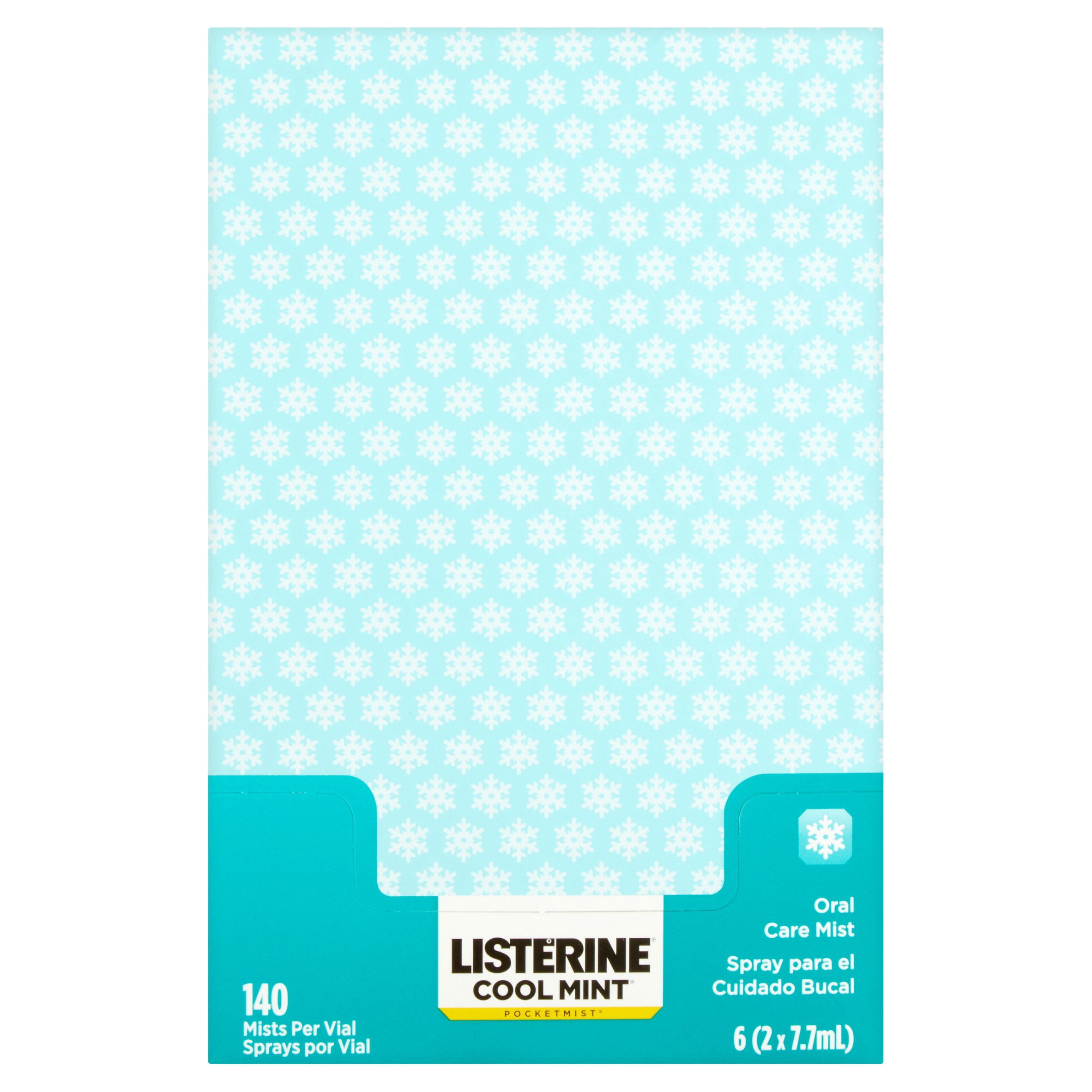 Listerine Pocketmist Cool Mint Oral Care Mist, 7.7mL, 2 count, (Pack of 6)