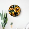 thumbnail image 4 of 12 Inch Wall Clock Battery Operated Silent Clock Decorative for Office, Kitchen, Outdoor, Living Room，Watercolor Sunflower Background Lovely Pattern, 4 of 4
