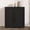 Tall Black Wood Door, variant on From the Tree Furniture Arden Low Storage Cabinet, Black, 32"W Modern Sideboard with Soft-Close Wood Doors, Modular Accent Cabinet