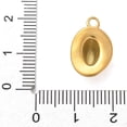 thumbnail image 3 of 304 Stainless Steel Pendants Cowboy Hat Charm Real 18K Gold Plated 17x11x5mm Hole: 2mm, 3 of 3