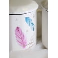 thumbnail image 4 of Ceramic Mug Elegant Feather Design with Spoon and Lid, 4 of 5