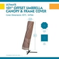 Duck Covers Ultimate Waterproof 101 Inch Patio Offset Umbrella Cover