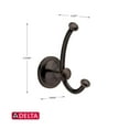 thumbnail image 2 of Delta Silverton Multi-Purpose Double Robe Hook in Venetian Bronze, 2 of 2