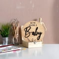 thumbnail image 5 of SPOORYYO Premium Birch Plywood 'We're Having a Baby' Newborn Sign - 15cm Circular Keepsake for Pregnancy Announcement, 5 of 7