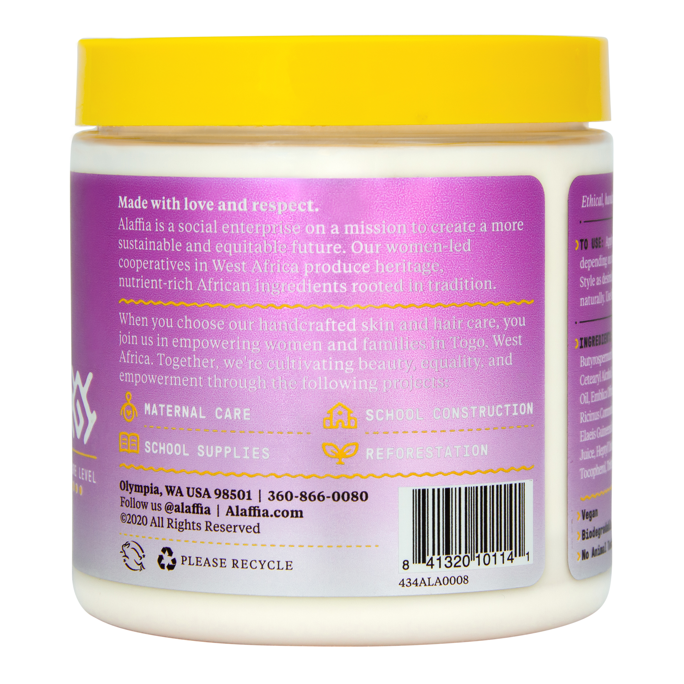 Alaffia Beautiful Curls Coil Sculpt Hair Butter Cream, 8 fl oz