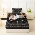 thumbnail image 4 of Manfei White Spider Web Twin Sheets,Halloween Theme Bedding,3-Piece,1 Fitted Sheet and 1 Pillowcase, 4 of 6