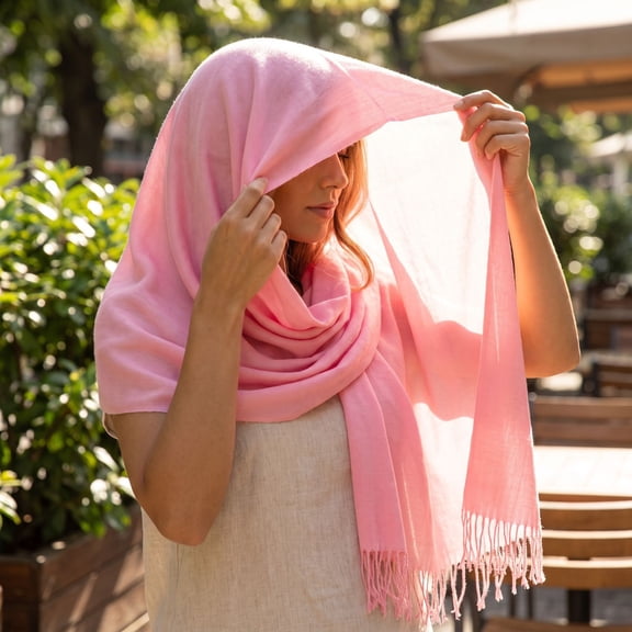 Lumtrix Women’s Scarf Soft Fall Winter Wrap 70.87 Inch Long Lightweight Shawl with Tassel Fashion Scarves B One Size