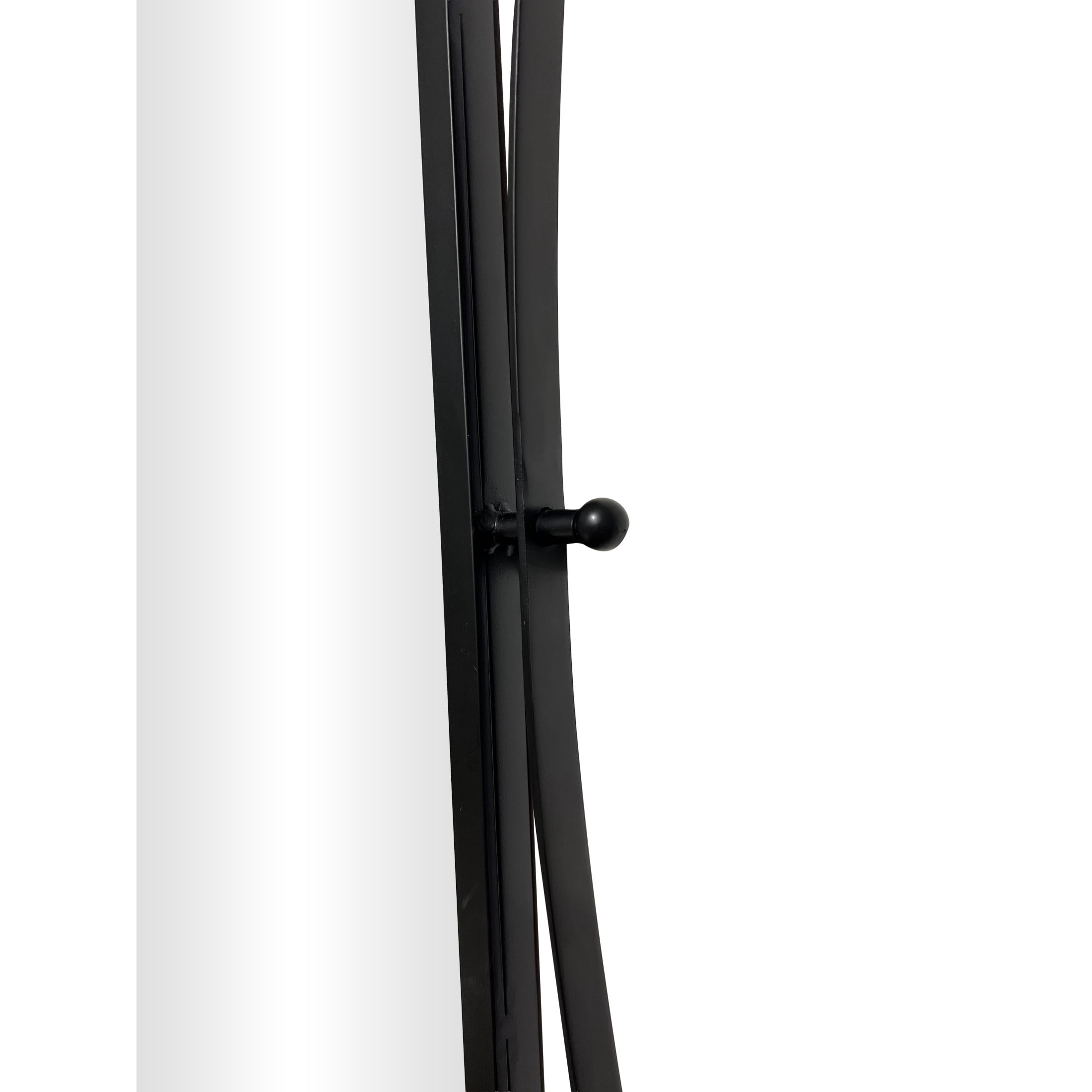 DecMode 50" x 31" Black Wall Mirror with Rounded Edges