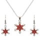 thumbnail image 1 of 1 juego de pendientes de copo de nieve navideño, collar con colgante de copo de nieve navideño, joyería de regalo, 1 of 7