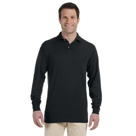 Jerzees Men's 5.6 oz., SpotShield Long-Sleeve Jersey Polo - 437ML