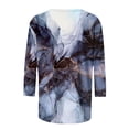 thumbnail image 5 of VerPetridure Women's Casual Print 3/4 Sleeve Crewneck T-Shirt Casual Slim Fit Cotton Tunic Tops Soft Breathable Tee Shirts, 5 of 5