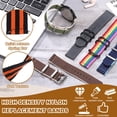 thumbnail image 5 of Uxcell Nylon Watch Band 22mm Quick Release Watch Straps Replacement Bands for Men Women with Flat Round Buckle, Black-Orange (26.5mm), 5 of 7