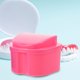 thumbnail image 2 of Estuche para dentaduras postizas (2 juegos) con cepillo, baño impermeable para dentaduras postizas con cepillo, estuche para dentaduras postizas parciales y vasos para remojarlas., 2 of 7