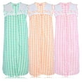 thumbnail image 2 of JEFFRICO 3 Pack House Dresses for Women with Pockets - Lightweight Breathable Sleeveless Muumuu & Nightgowns - Snap Front Housecoat and Dusters for Women, 2 of 4