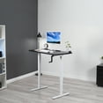 thumbnail image 2 of VIVO Manual 43” x 24” Stand Up Desk | Black Table Top, White Frame, 2 of 8
