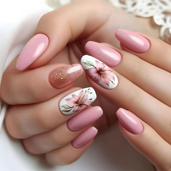 KUFptva Press on Nails Fake Nails Stick Glues on Nails False Nails Acrylic Nails Artificial False Nails for DIYS Nails Designs
