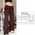 thumbnail image 1 of Pantalones Cargo informales de cintura baja, ropa informal suelta gris Vintage, pantalones vaqueros holgados para mujer, pantalones rectos Sexy Y2K de gran tamaño de calle alta Tan Jianjun unisex, 1 of 2