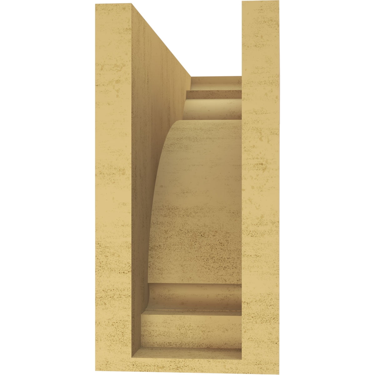 5"W x 15"D x 10"H Classic Hughes Rough Cedar Woodgrain TimberThane Corbel, Primed Tan
