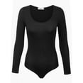 thumbnail image 1 of KOGMO Womens Round Neck Long Sleeve Bodysuit Leotard Made in USA, 1 of 6