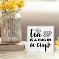 thumbnail image 5 of Zomyto 5x5 Inches Wooden Box Sign, Tea is a Hug, Rustic Decorative Signage for Home, Office, Gift, 5 of 5