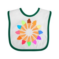 Inktastic Ice cream cone starburst Boys or Girls Baby Bib