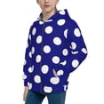 thumbnail image 2 of Kdxio Navy And White Polka Dot Pattern Kids Boys Girls Zip Up Hoodie 3D Printed Hooded Sweatshirt Hoody Coat with Pocket 7-12 Y-Small, 2 of 6
