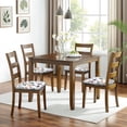 thumbnail image 6 of Pioneer Flower Floral Print Pattern Seat Covers for Dining Room Chairs Set Of 4,Stretch Printed Washable Chair Seat Cover with Elastic Ties and Button,Removable Waterproof Couch Cushion Covers, 6 of 6