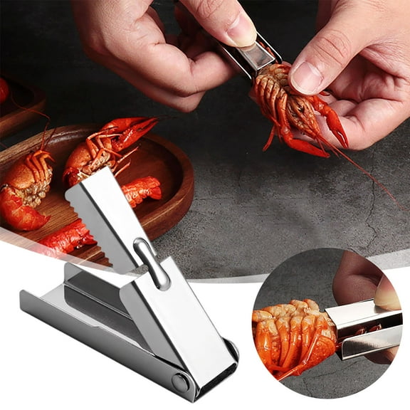 Stainless Steel Crayfish Sheller Tool - Crawfish Peeler, Shrimp Tail Remover & Seafood Shelling Device - Mess-Free Kitchen Gadget for Restaurants, Home Use - Fast & Easy Shell Cracker