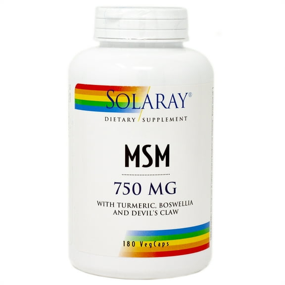 MSM 750 mg By Solaray - 180 Capsules