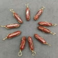 thumbnail image 2 of HOOUN 100pcs Natural Red Jasper Stone Pillar Shape Handmade Golden Iron Wire Pendants, 2 of 3