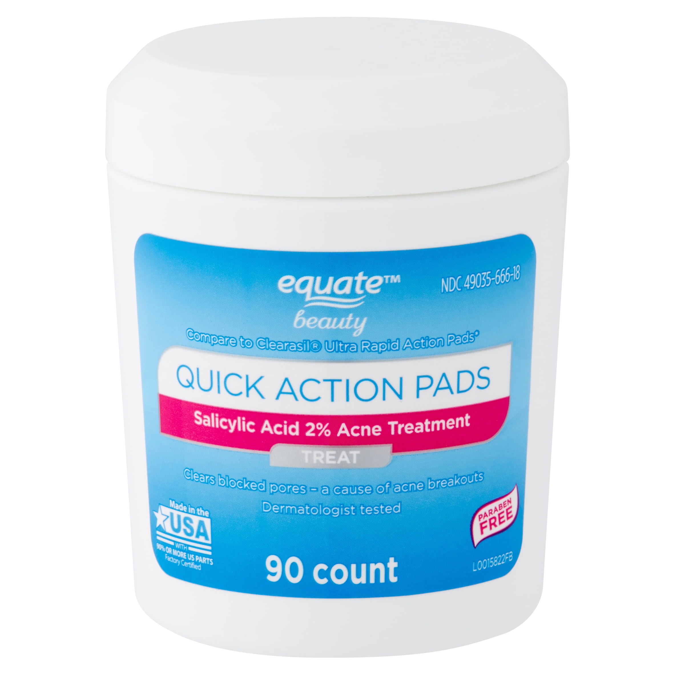 Equate Beauty Quick Action Pads, 90 Pads