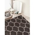 thumbnail image 2 of eCarpetGallery Modern Living Room Area Rug, 5'3" x 7'3", Dark Grey, Agadir Trellis, 2 of 9