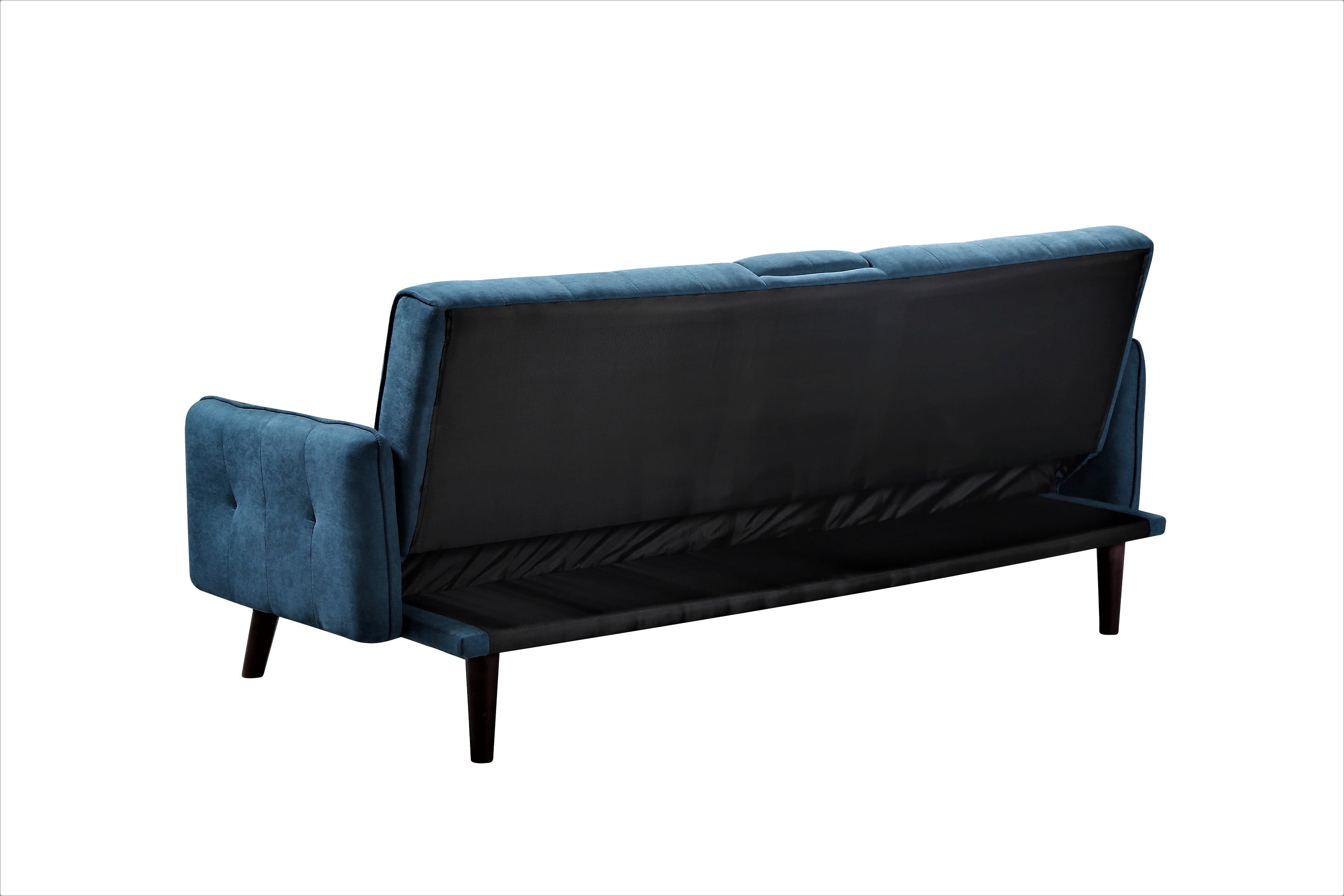 MOONMISS 72" Linen Couch Convertible Sleeper Sofa Bed with Cup Holder,2 Seat Reclining Sofas Couches for Living room Guest Bed