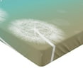 thumbnail image 2 of Ambesonne Dandelion Fitted Sheet, Blowball on Wind, Queen Size, Turquoise Tan White, 2 of 3