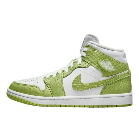 Women's Jordan 1 Mid SE "Green Phyton" White/Vivid Green-White (DV2959 113) - 11.5