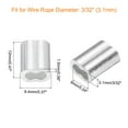 thumbnail image 2 of 200Pcs Aluminum Crimping Loop Sleeve for 3/32" Diameter Wire Rope, Double Ferrule Wire Rope Sleeve for Cable Line End, 2 of 6