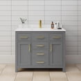 thumbnail image 2 of Wyndham Collection Beckett 42" Wood Single Bathroom Vanity in Dark Gray/Gold, 2 of 6