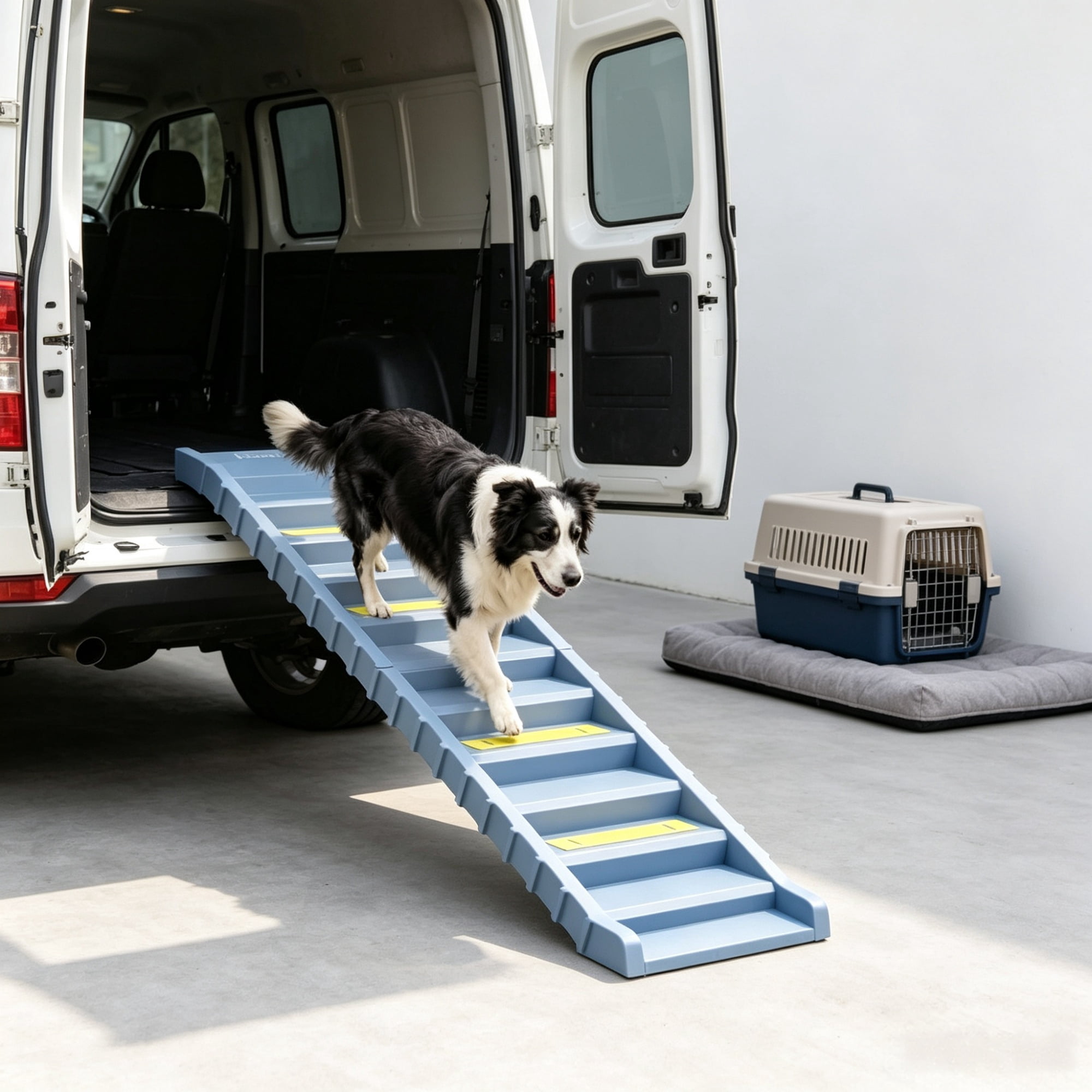 60.6 Inch Dog Ramp with 10-Step Design for SUVs and Trucks