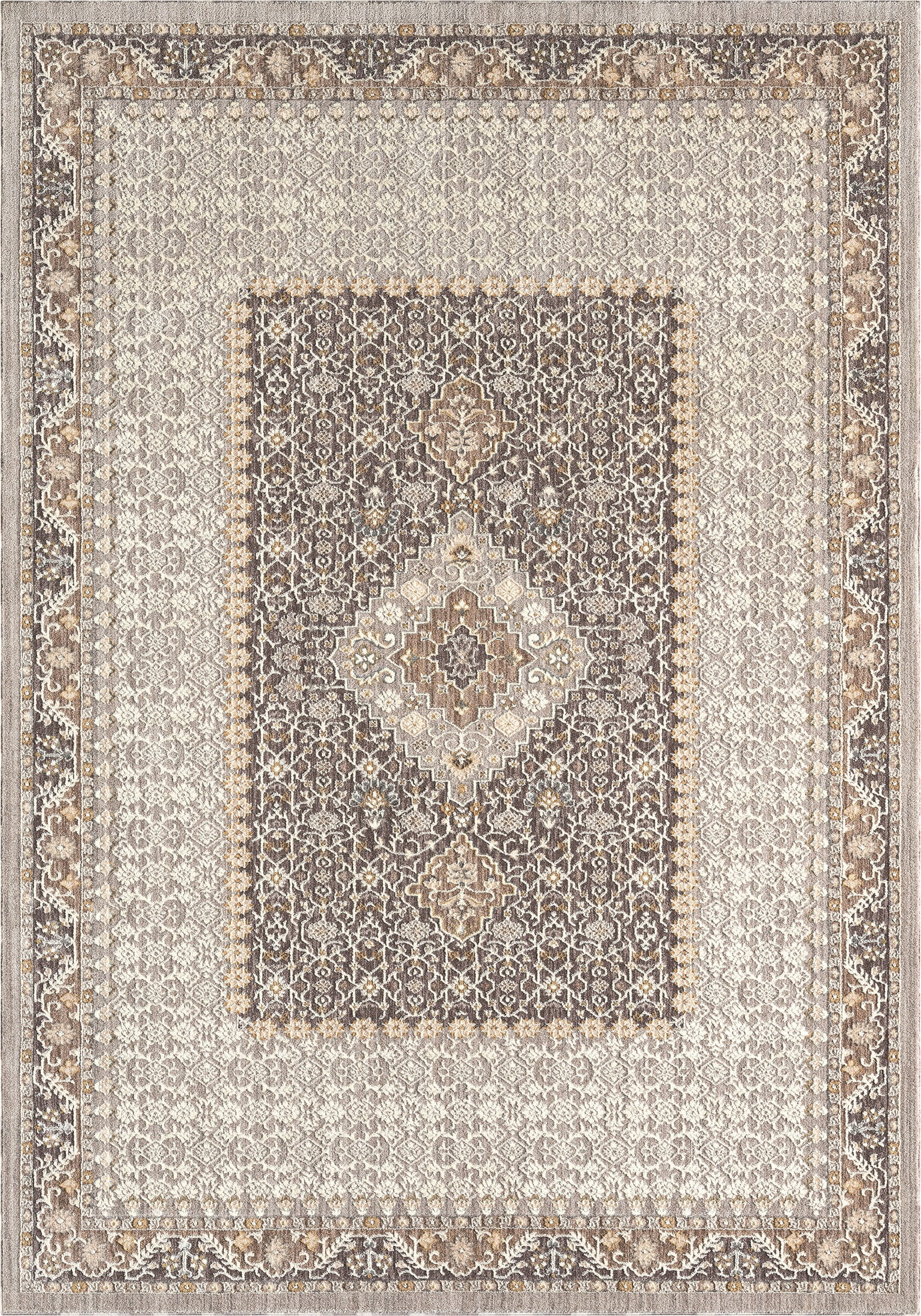United Weavers Utopia Rosario Oriental Border Area Rug, Grey, 9'10" x 13'2"