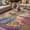 BlueViolet, variant on Purple Dragonfly Outdoor Rug for Patio/Deck/Porch, Non-Slip Large Area Rug 5 x 8 Ft, Colorful Flowers Watercolor Chic Floral Plant Indoor Outdoor Rugs Washable Area Rugs, Camping Rug Carpet Runner